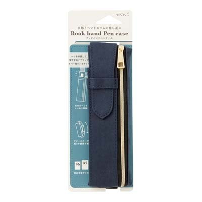 Midori Book Band Pen Case Navy A