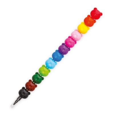 12 Stackable Crayons - Teddy Bear Main image