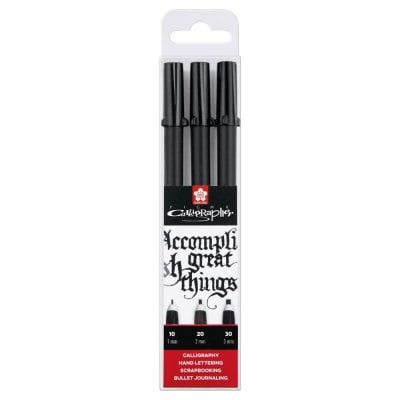 Sakura Pigma Calligrapher Set | 3 Sizes, Black