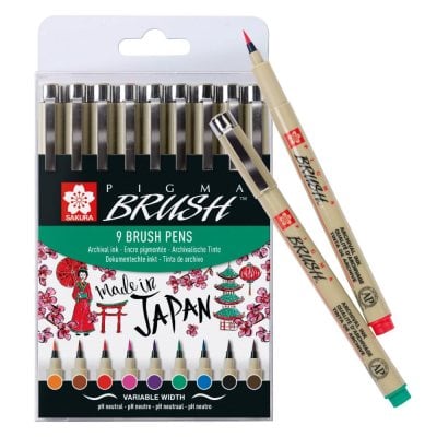 Sakura Pigma Brush Set | 9 Colours
