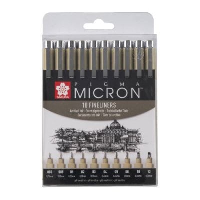 Sakura Pigma Black Micron Fineliner Set of 10 Main image