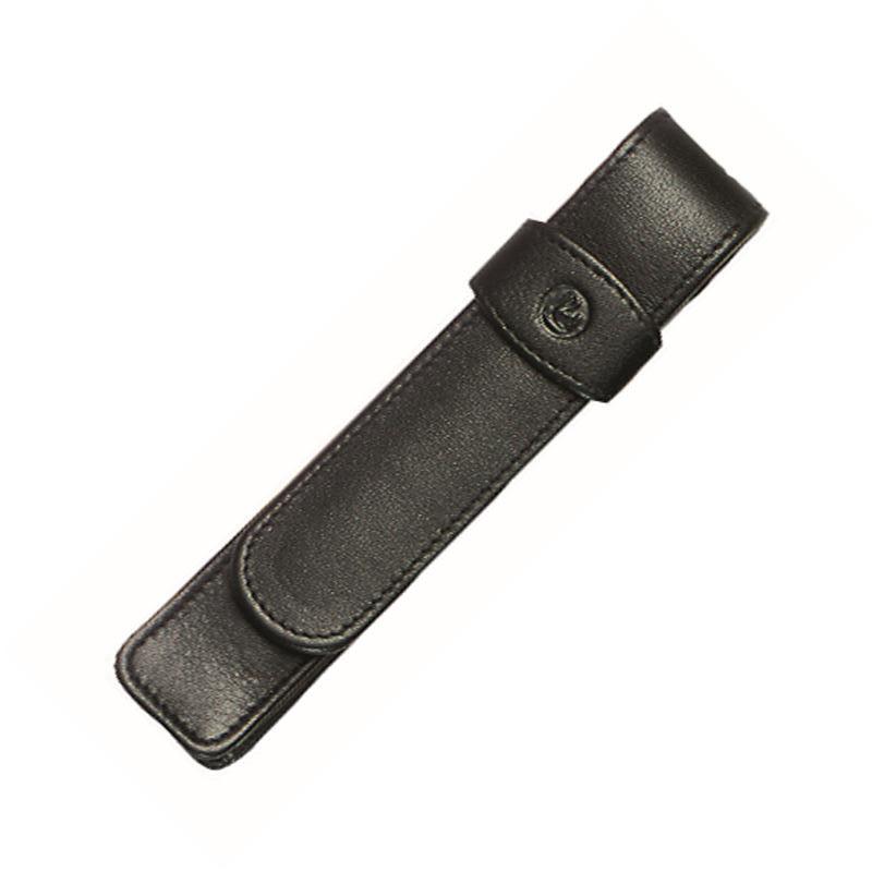 Pen Case - Black Leather for 1 Pen