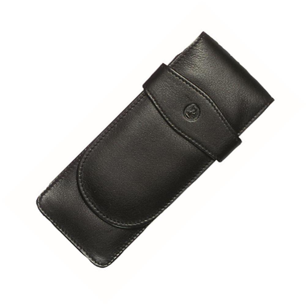 Pen Case - Black Leather for 3 Pens